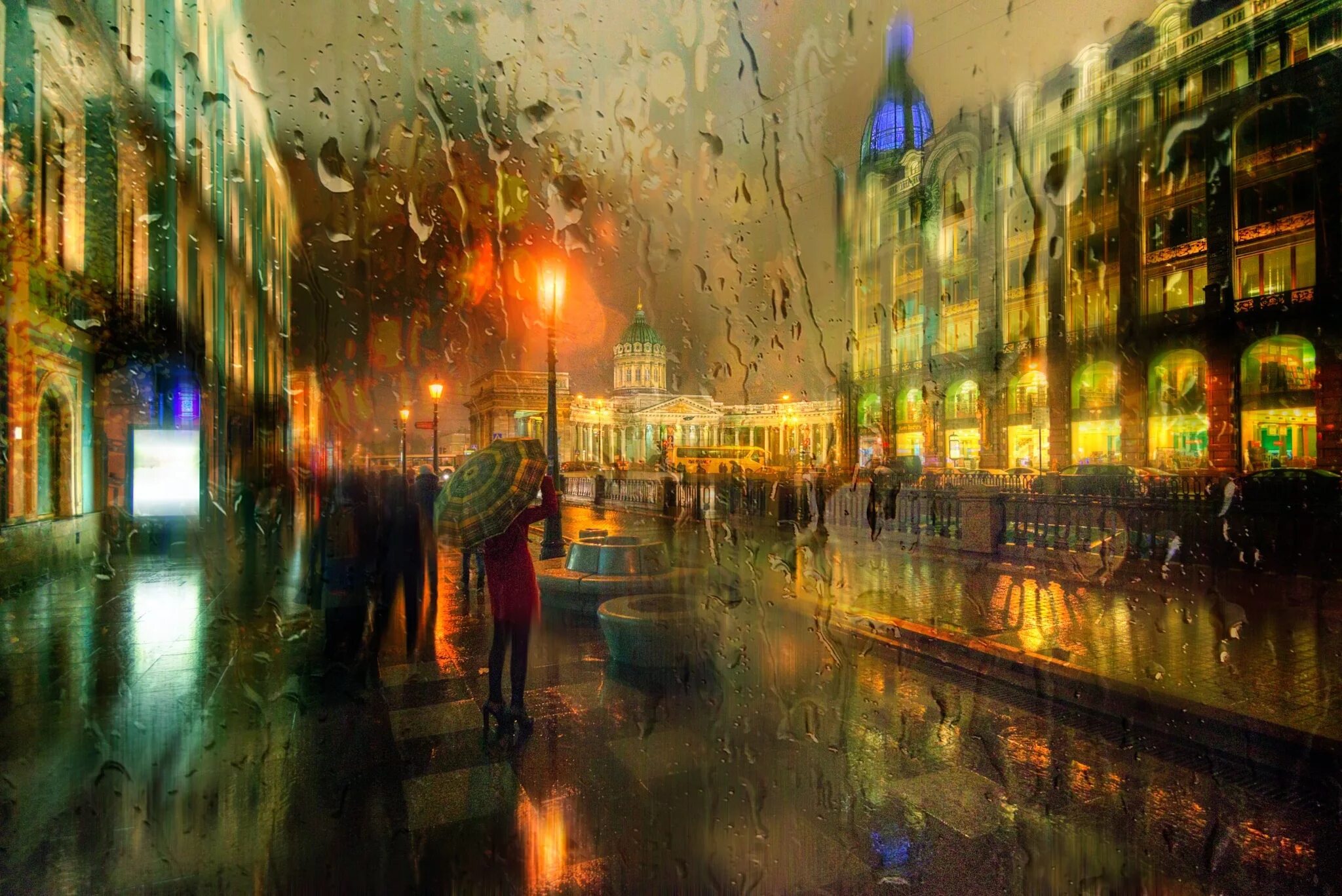 Город вечер дождь. Эдуарда Гордеева "дождливый Петербург".