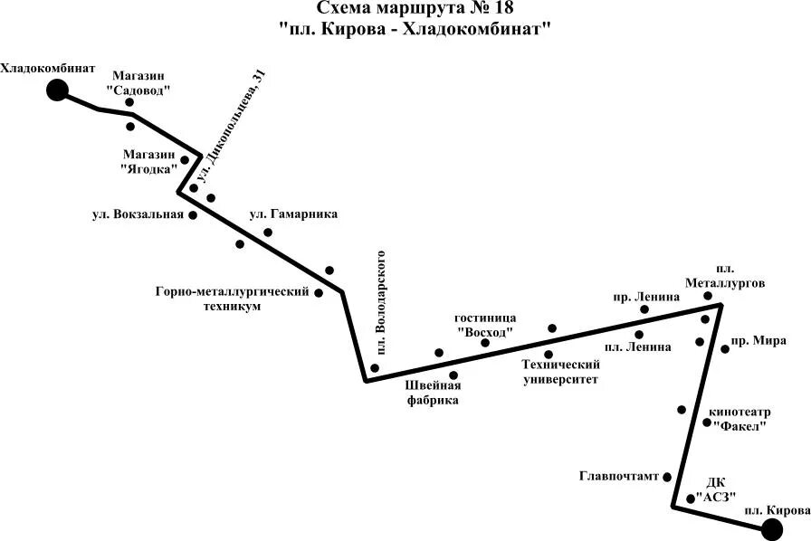 Карта автобусов комсомольск