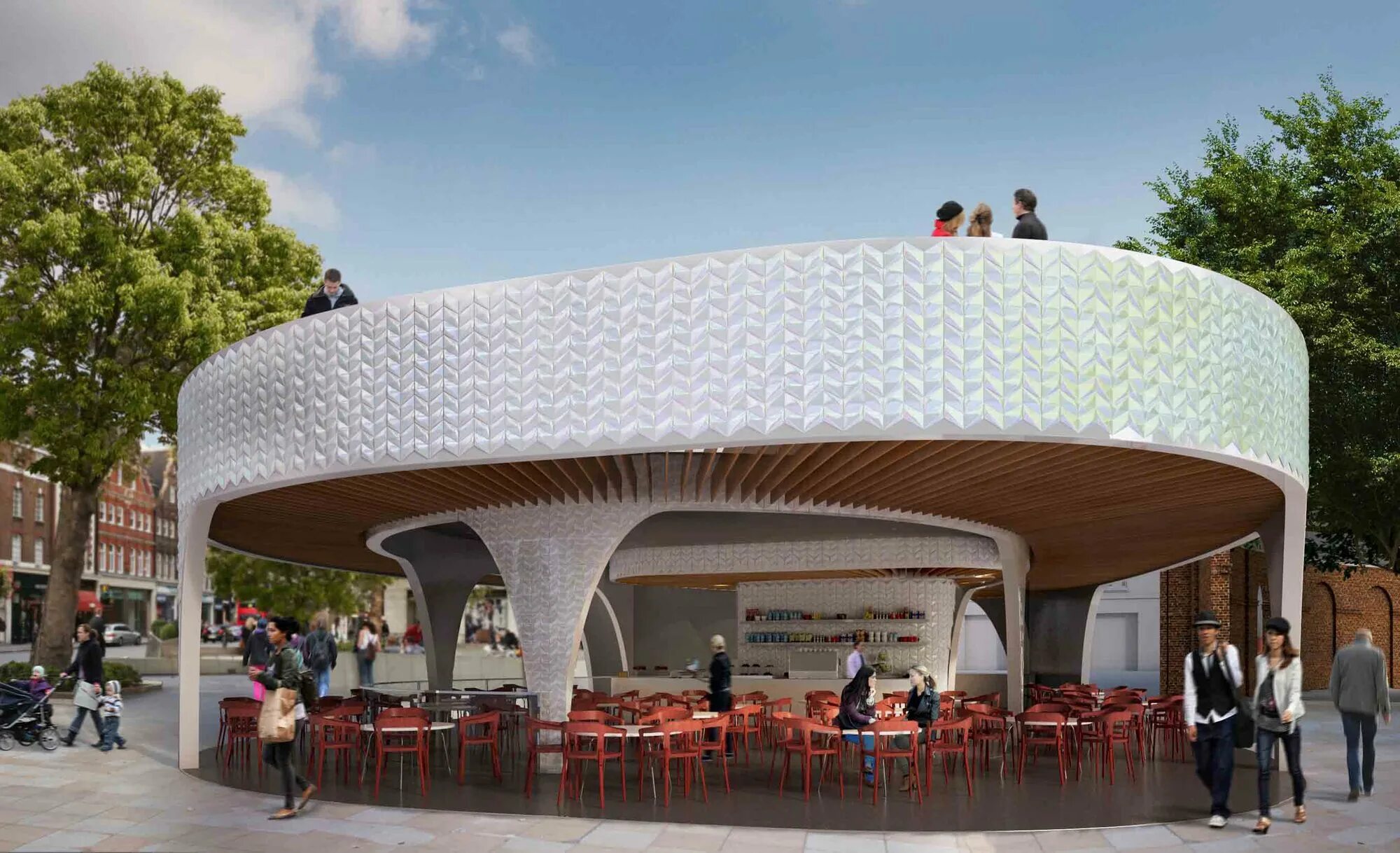 магазин круглой формы 4. фасад круглого здания. 1800 мм skm 119-02. магазин круглой формы 4. подиум аданат.