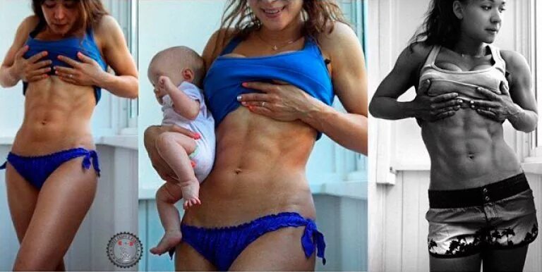 Фигура после родов. Тело до и после родов. Живот до и после занятий. Можно вернуть спортивные