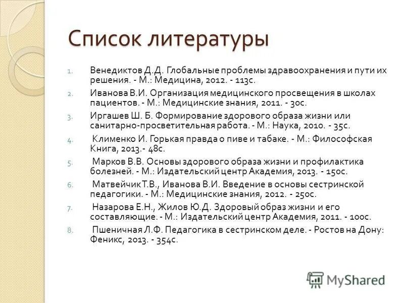 список литературы по c