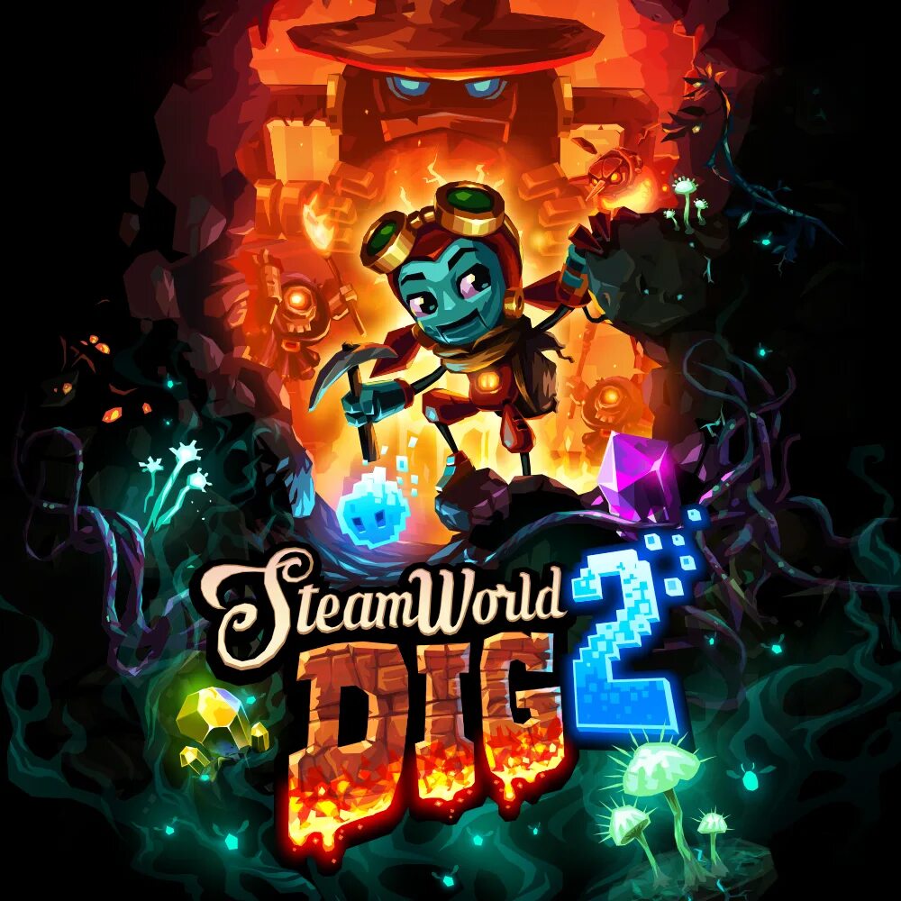 Steamworld dig 2. Steam World dig 2. STEAMWORLD dig обложка. Арт STEAMWORLD dig.