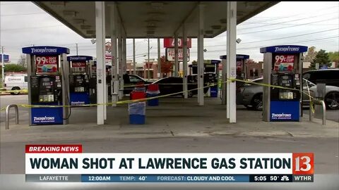 Woman shot at Lawrence gas station.