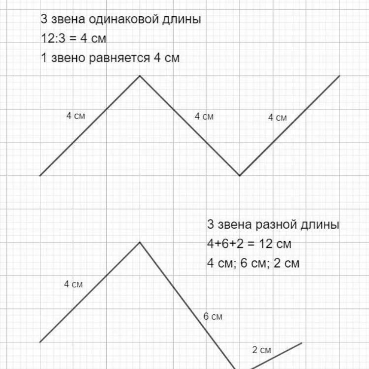 Начерти ломаную с тремя равными звеньями. Начерти ломаную из 3 звеньев. Ломанная состоит из четырёх одинаковых звеньев. Ломанная из трёх звеньев. Начерти ломаную из трех звеньев ответ.