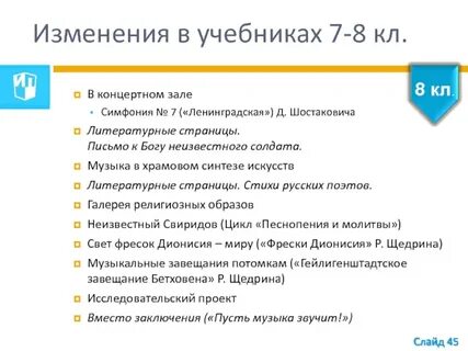 7 класс музыка в концертном зале симфония