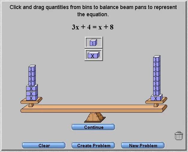 T me high balance bin. Balance Scales Linear equations.