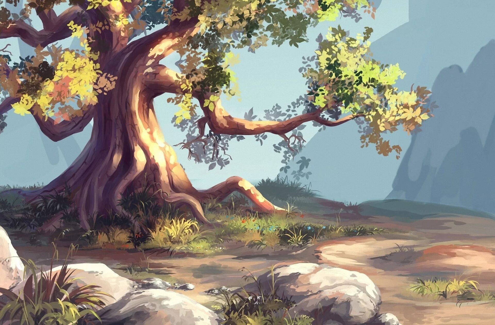 Дуб играть. Сказочное дерево. красивое сказочное дерево. дерево фэнтези. сказочный дуб.