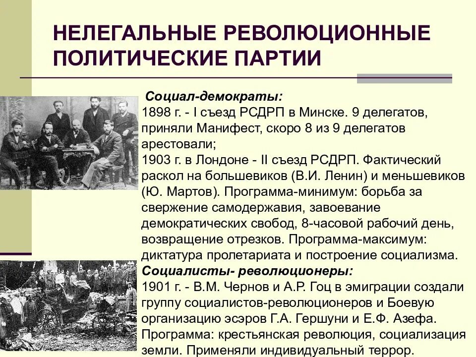 Раскол большевиков. Первые партии в России в начале 20. Демократические партии России начала 20 века. Революционные политические партии. Первые революционные партии.