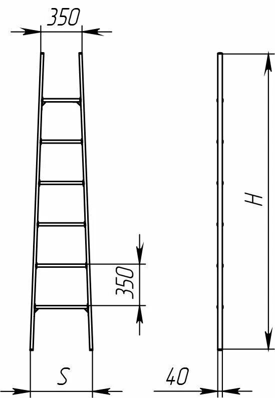 Лестница приставная 3м чертёж. Высота ступеней приставной лестницы. Лестница ЛСПД-2.5. Приставная лестница из профильной трубы 20х40 чертежи.