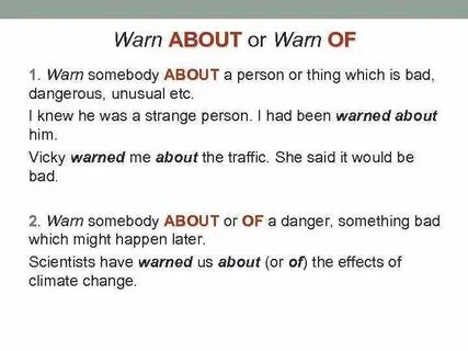 Have been warned