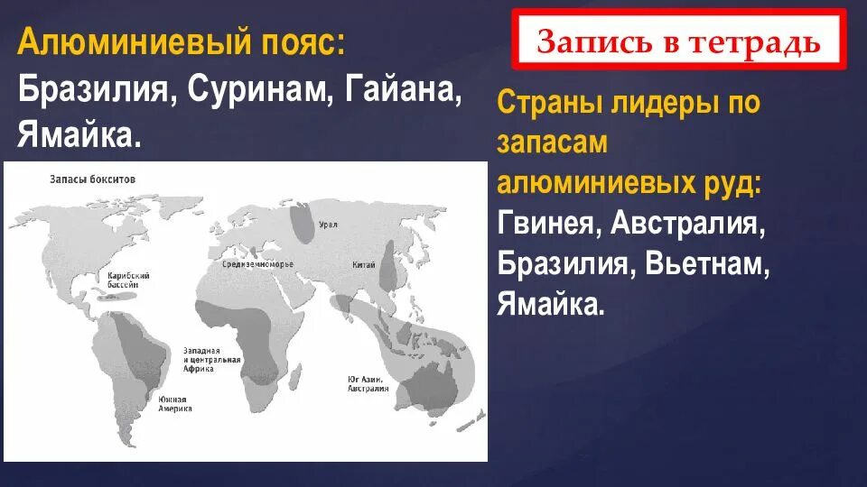 Медный пояс расположен на территории. Алюминиевый пояс. основные месторождения алюминия в мире. крупнейшие месторождения алюминия в мире. месторождения алюминиевых руд в мире.