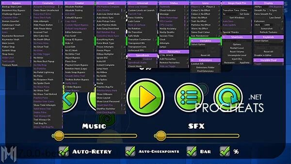 Geometry dash с читами чит меню. Мега хак. megahack v7 geometry dash. мега хак для геометри даш. мега хак читы гд.