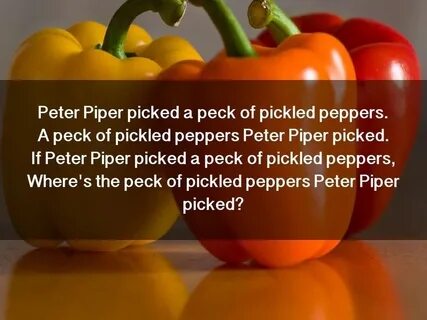Скороговорка pickled pepper