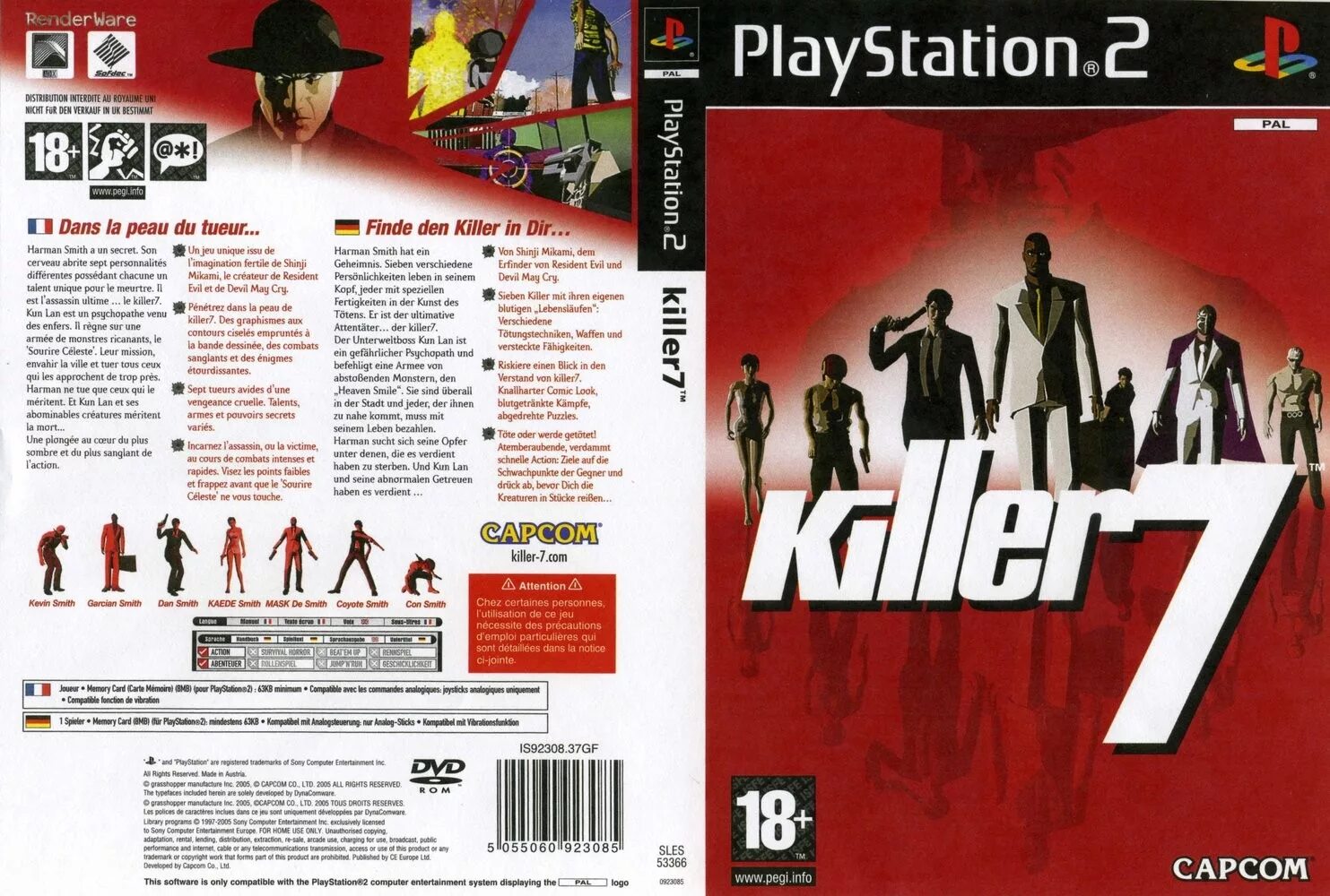 Killer com. Killer 7 ps2. Killer 7 ps2 обложка. Killer7 GAMECUBE. Capcom Killer 7.