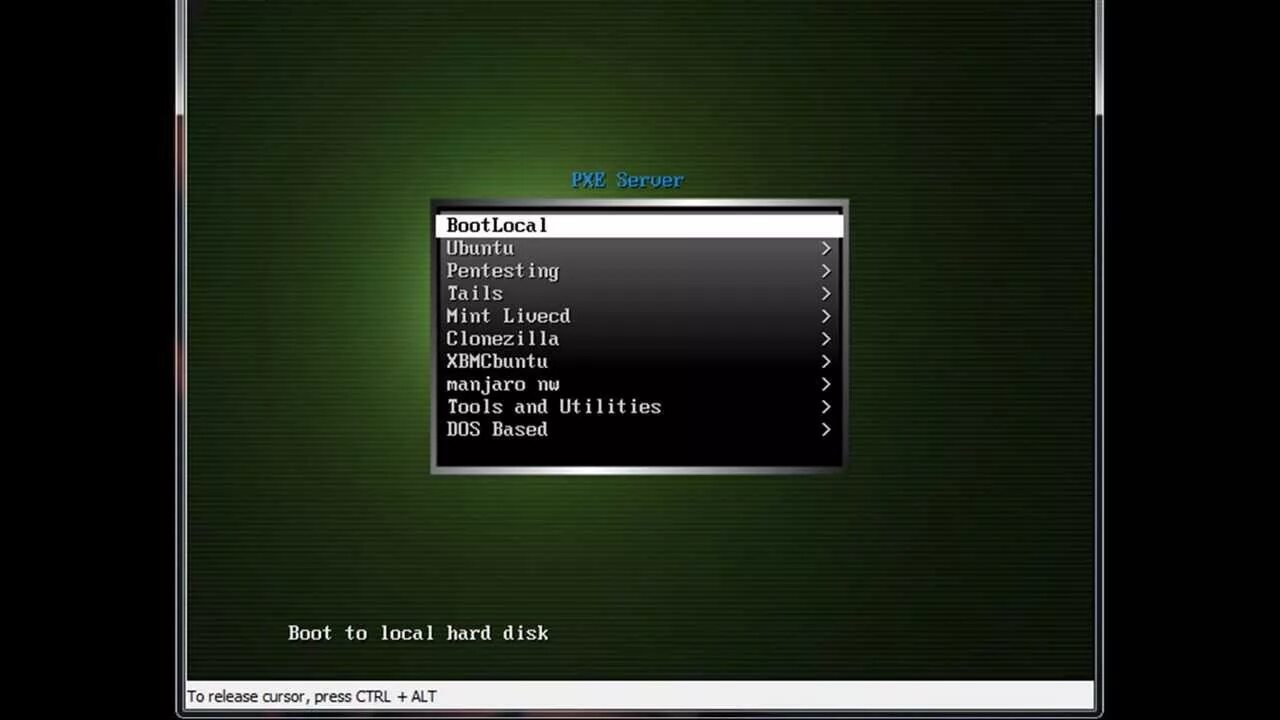 Меню для PXE. Загрузочное меню LIVECD. Меню загрузки сервера. PXE Boot.