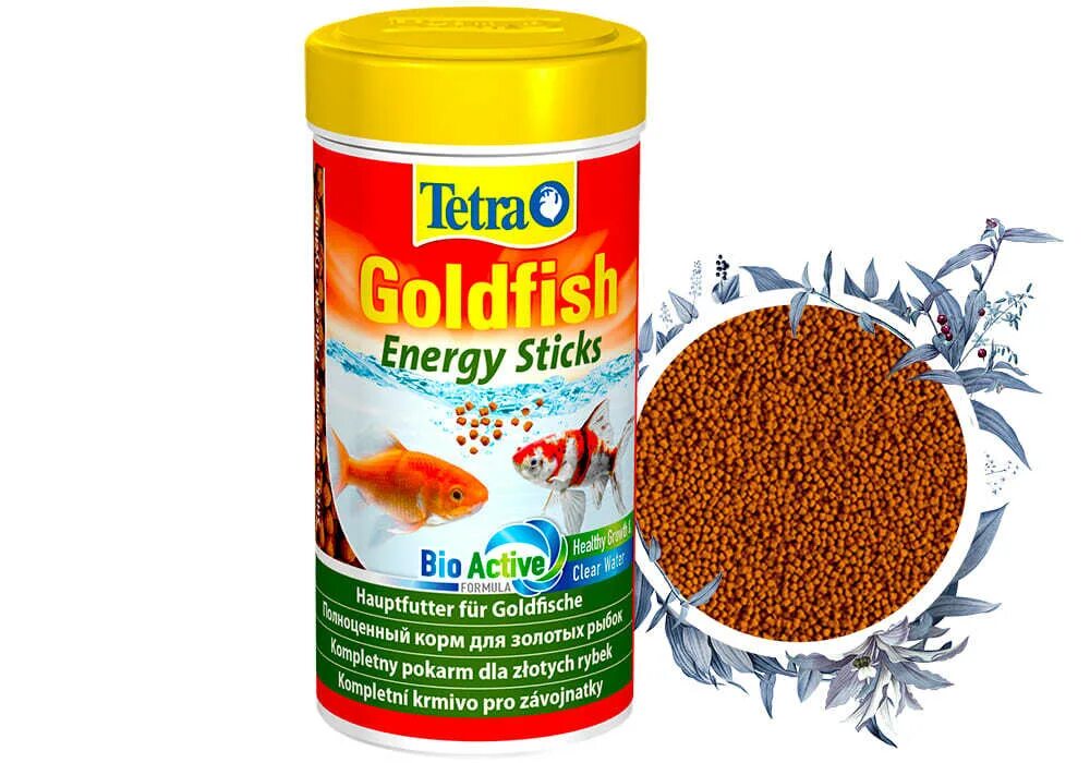 Tetra Goldfish Energy 250мл - энергетический корм для золотых рыб в гранулах. Корма тетра Голдфиш. Корм для рыбок аквариумных Tetra. TETRAGOLDFISH Boll энергетический корм для золотых рыб в палочках 250 мл, шт..