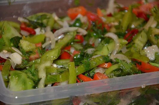 Салат из зелёных помидоров быстрого приготовления. Салат из помидор с зеленым луком. Салат из зеленых помидор. Помидоры зеленые салат острый.