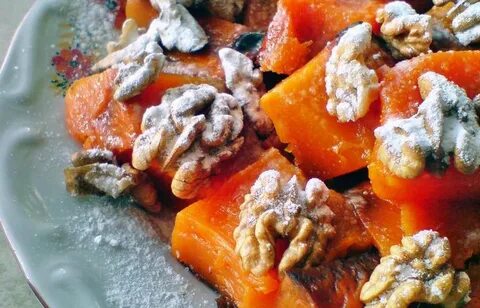 Тыква запеченная с грецкими орехами