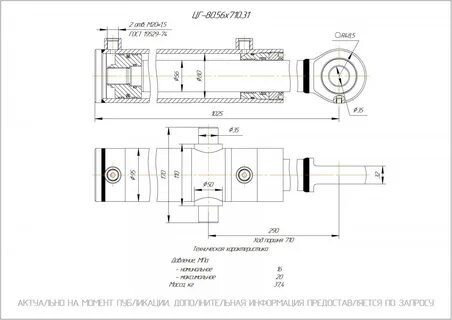 Гидроцилиндры 56 80