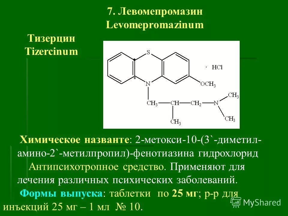 Тизерцин инструкция по применению