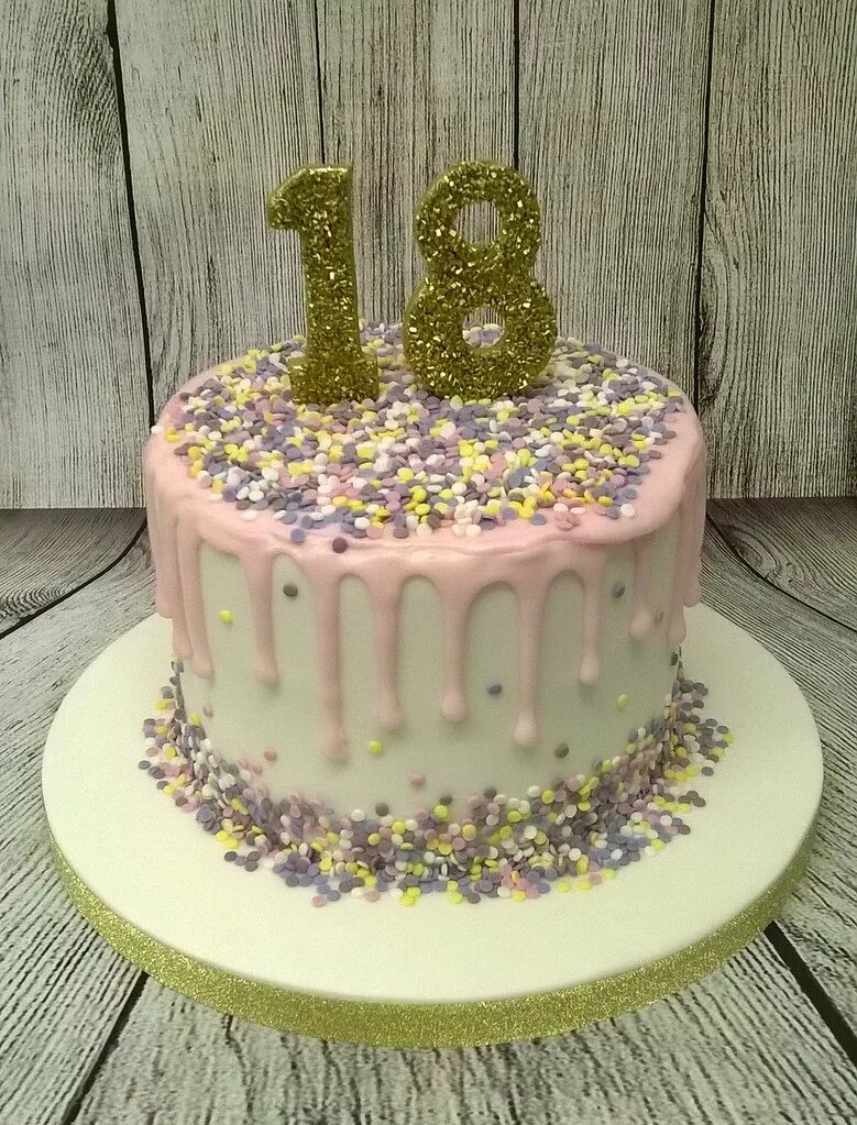 18 cakes. Декор торта для девочки 17 лет.