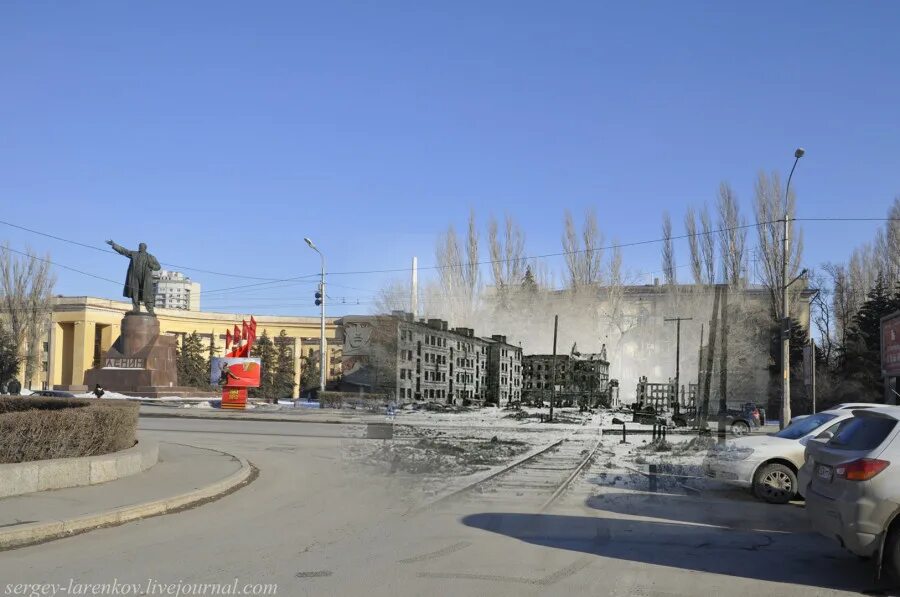 В каком году сталинград в волгоград. Площадь Ленина Волгоград до войны. Площадь Ленина Сталинград. Волгоград 1943. Сталинград 1942 и сейчас.