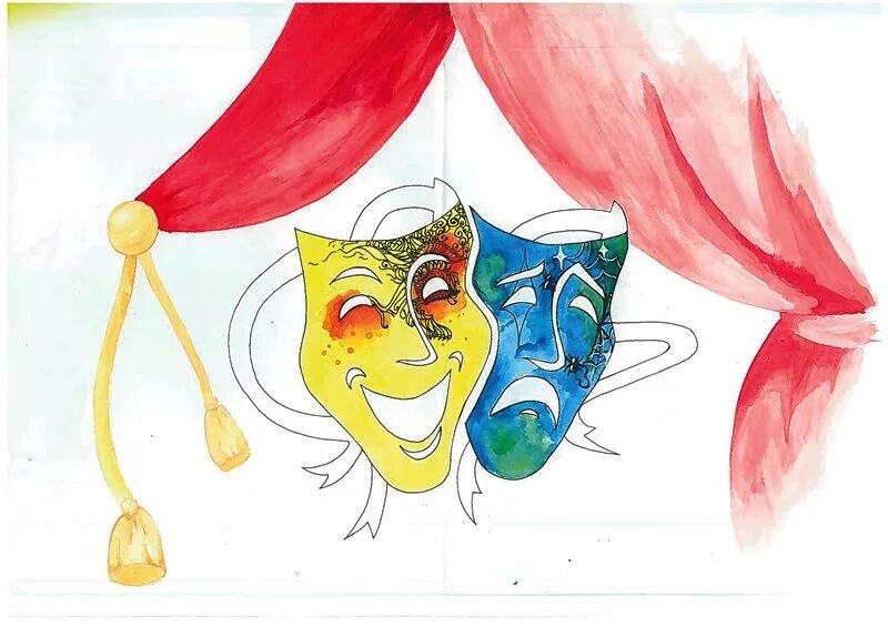 День театра рисунок. Театр рисунок. Театральные маски для детей. Театральные иллюстрации. Театральная маска рисунок.