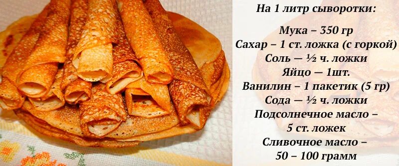 Блины с сыворотки рецепт фото пошагово