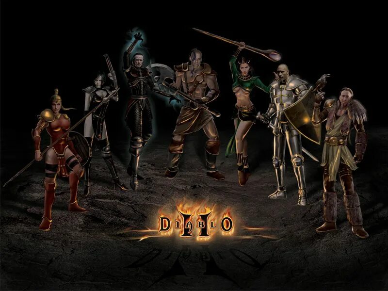 Diablo 2. Diablo 2 герои картинки. Герои диабло 2 арт. Амазонка диабло 2 выбор персонажа.