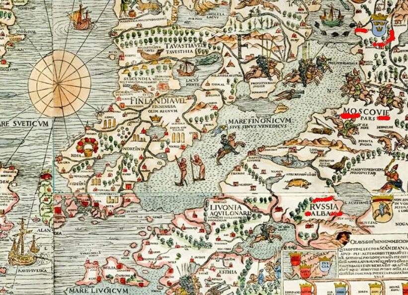 Описание 14 карты. Карта Олафа Магнуса 1539. Карта Олафа Магнуса 1539 в высоком качестве.