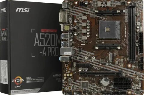 Материнская плата matx msi a520m a pro