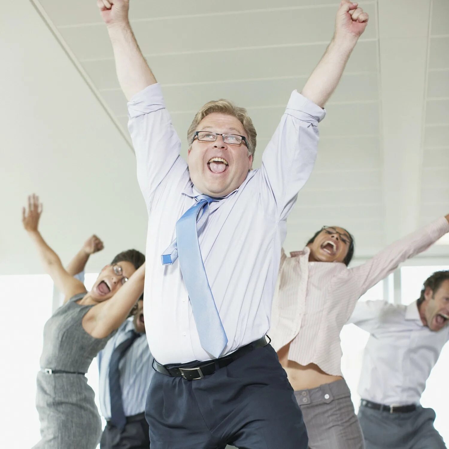 Rev performance. Dance in the Office. Spontaneous person.