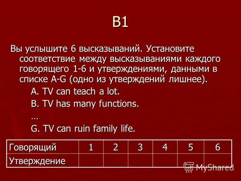 Вы услышите четыре коротких диалога