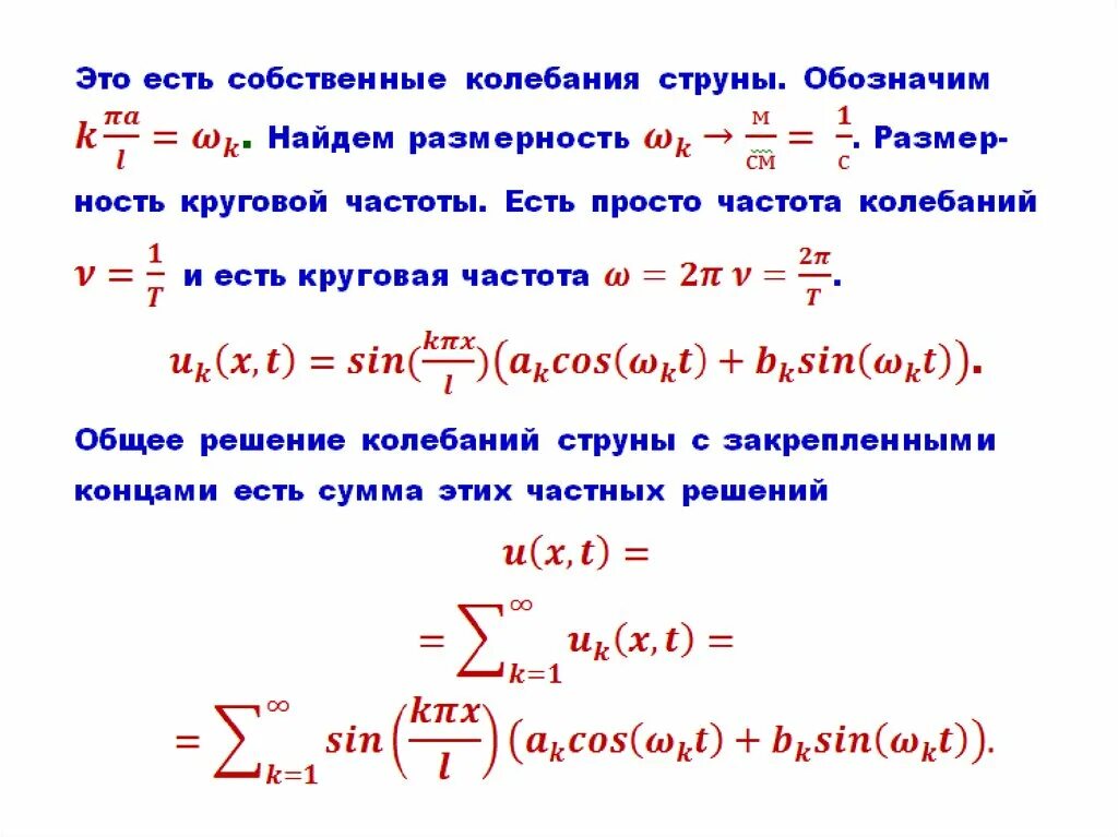 Формула колебания струны. График колебания струны. Поперечные колебания струны. Стоячие волны в натянутой струне. Колебания струны.