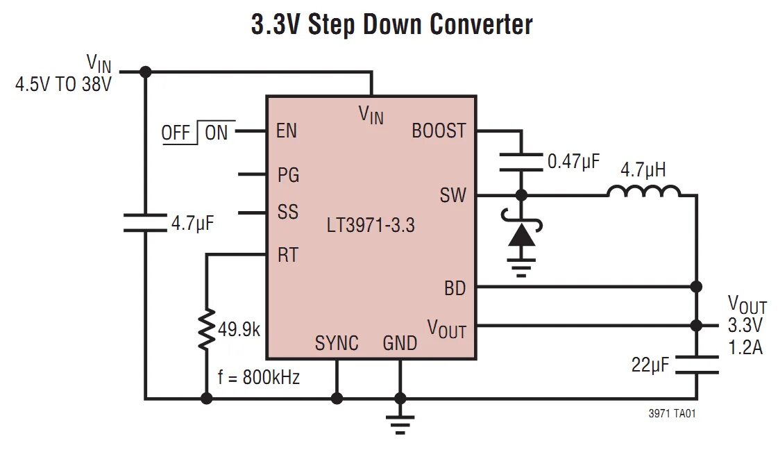 1 step down