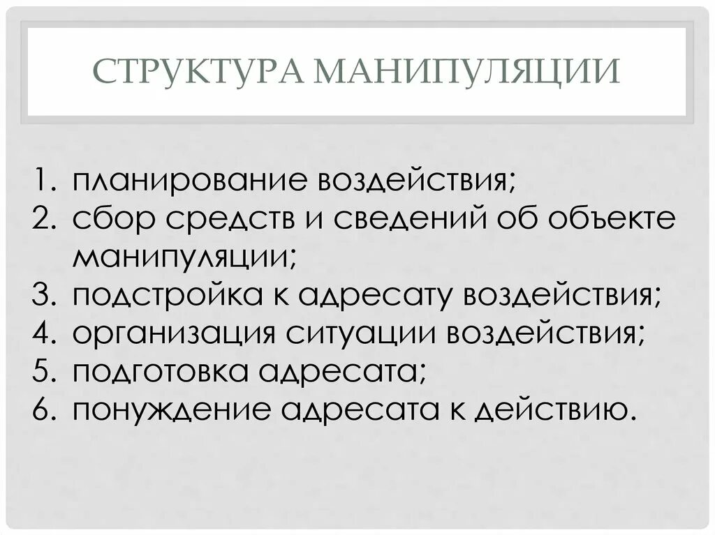 Подготовка манипуляций. Структура манипуляции. Структура манипуляционной. Схема манипуляции. Структура манипулятивного воздействия.