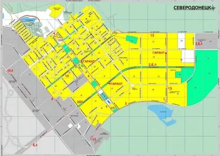 Северодонецк на карте