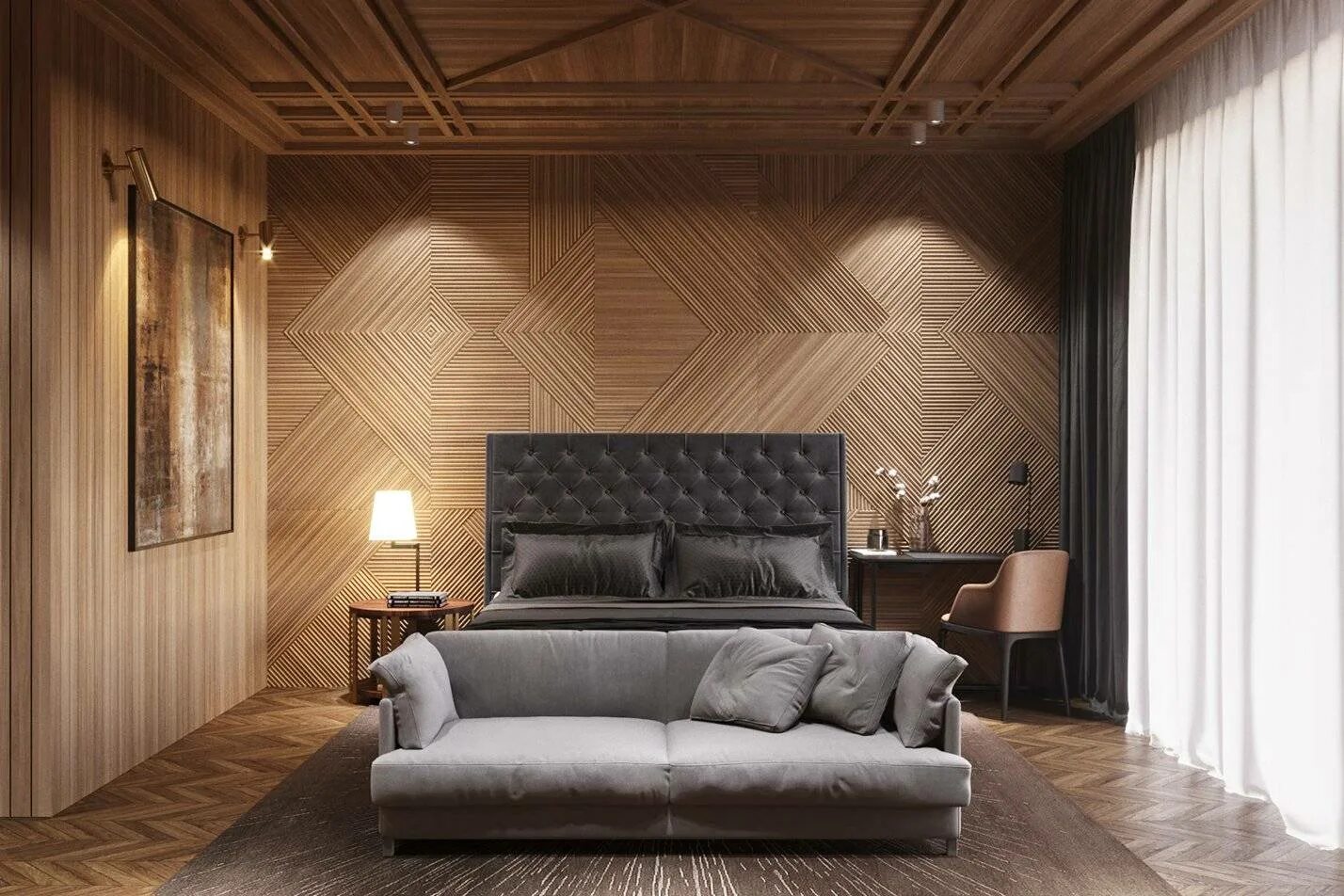 Деревянные панели woodwalls - tulip. Настенные панели в интерьере. Декоративные панели для стен для внутренней отделки. Декоративные бетонные панели. Отделочные материалы в интерьере.