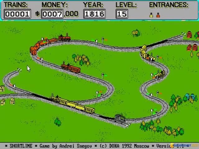 Игра собирать дорогу. Dos игра железная дорога Shortline. Игра Trains 1995 год. Shortline Railroad 1992. Sid Meier’s Railroads!.