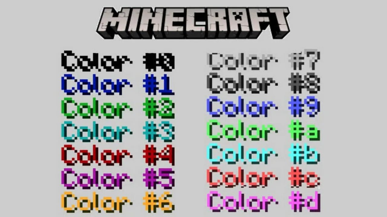 Minecraft text colors. Цвета майнкрафт. Палитра цветов майнкрафт. Код цвета майнкрафт. Цвета майнкрафт коды.