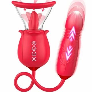 G Spot Rode Roos Vibrator Speelgoed Clitoris Tepel Volwassen Tong Vibrator ...