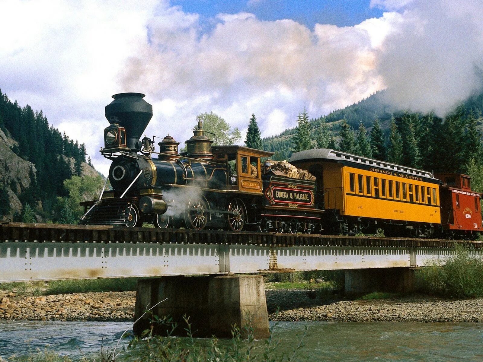Современный паровоз. Durango Silverton паровоз. Старинный поезд. Красивый поезд. Железная дорога.