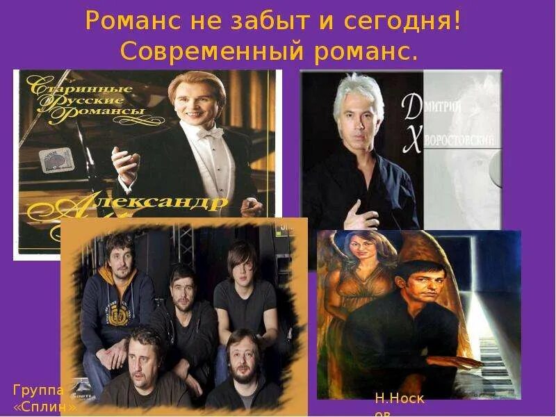 Современные романсы список