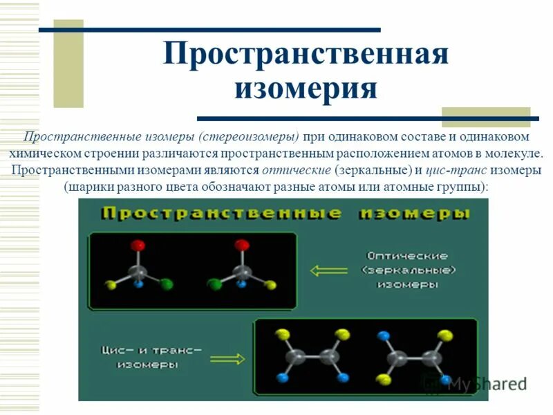 3. Типы пространственной изомерии. Пространственные изомеры. Пространственная изомерия в органической химии. Пространственная изомерия стереоизомерия.