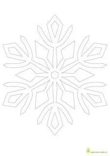 Снежинка для вырезания а4