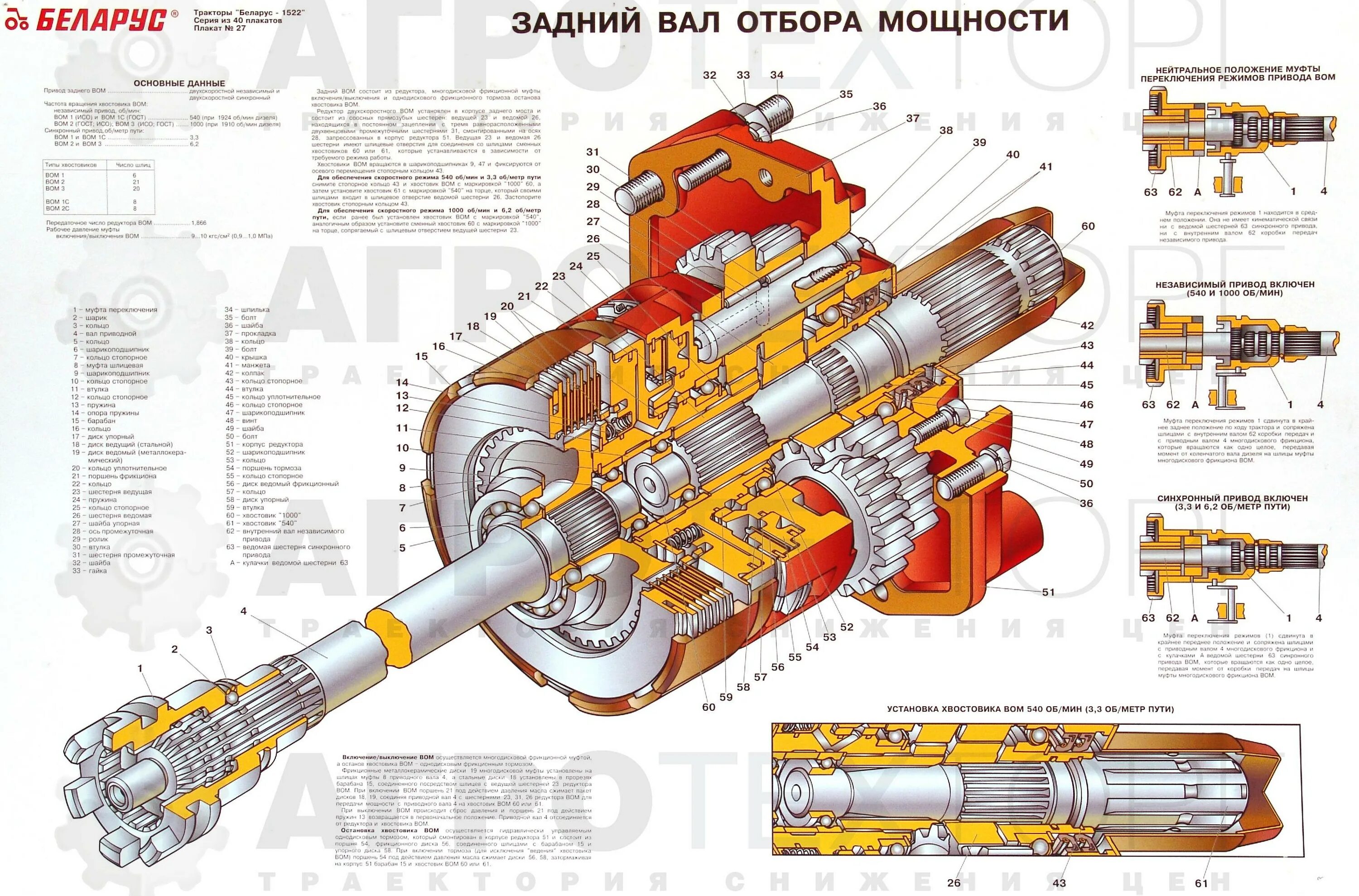 Замена вом мтз. Вал отбора мощности МТЗ 1221 схема. Схема вала отбора мощности МТЗ 82. Коробка ВОМ МТЗ 80. Задний вал отбора мощности МТЗ 80.