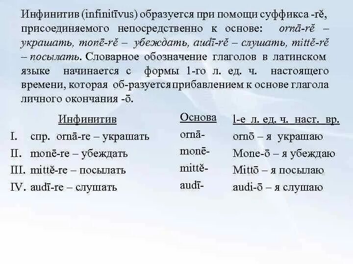 Склонение глаголов неопределенной формы. 4 Спряжения глаголов в латинском языке. Латынь спряжение глаголов таблица. Глагол четыре спряжения глаголов в латинском языке. Глаголы первого спряжения в латинском языке.