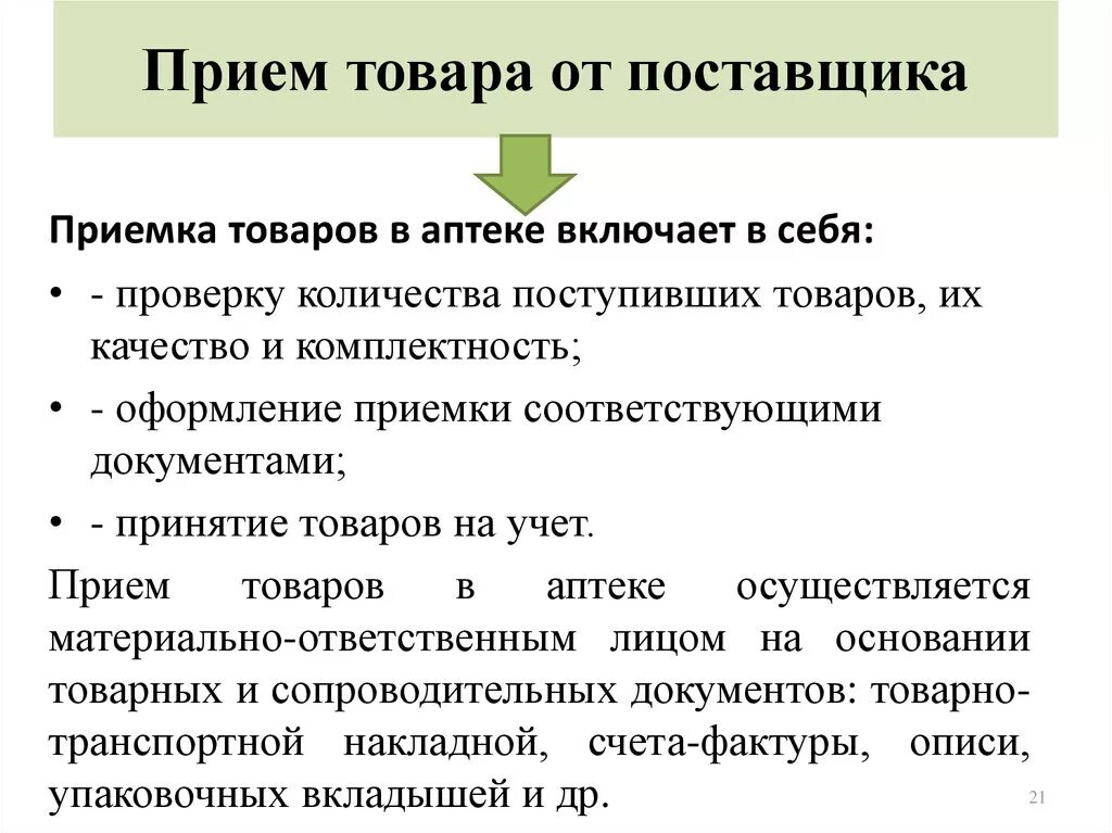 Прием товара в аптечных организациях. Документы приемки товара в аптеке. Правила приема товара в аптеке. Правила приемки товара в аптеке. Приемка товара от поставщика в аптеке.