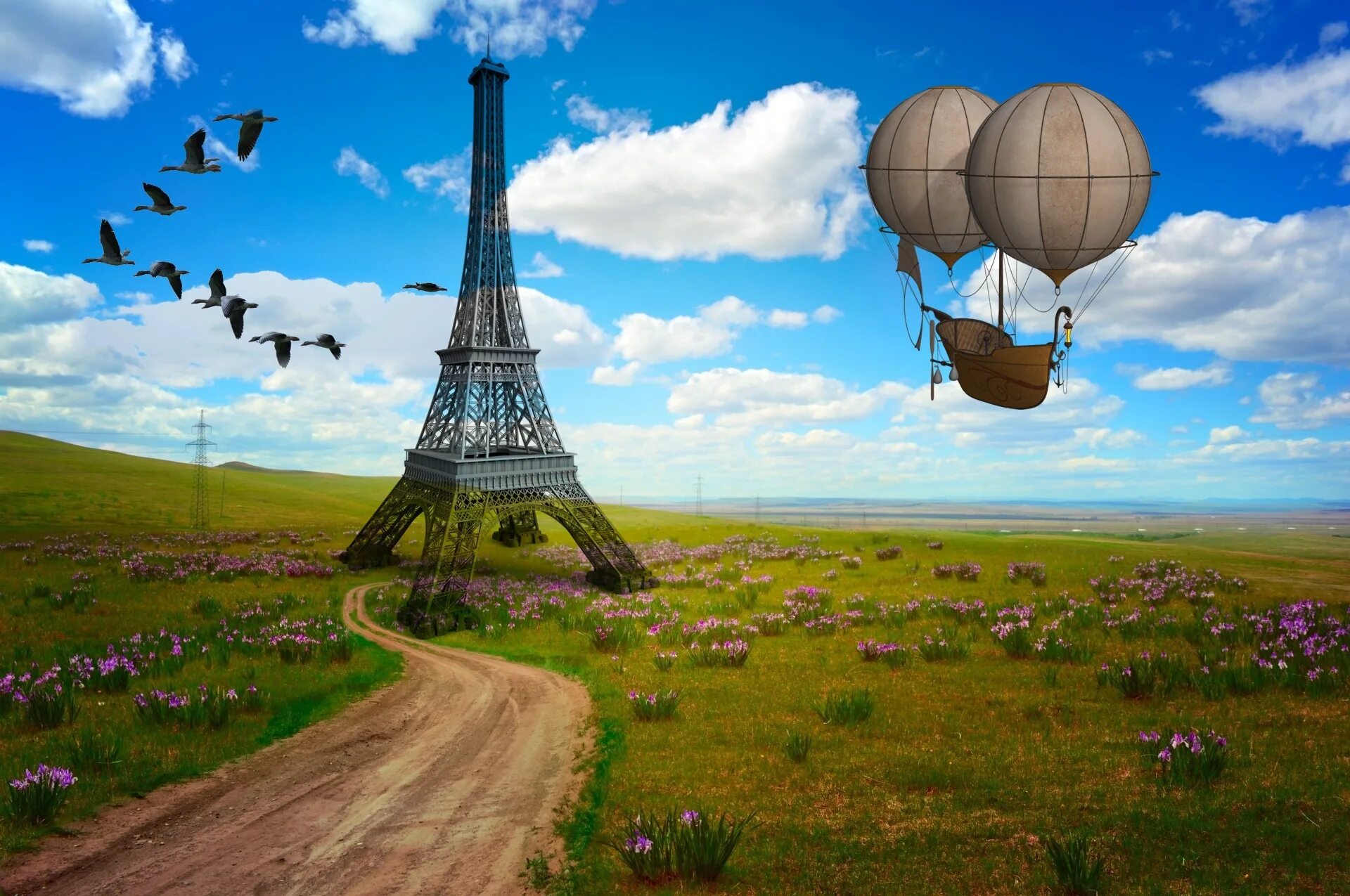 Flying paris