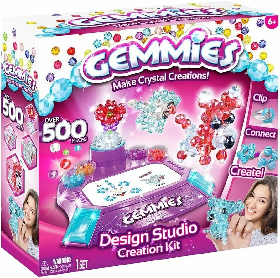 Gemmy 105. Painted Toys in the Studio. Crystal creations